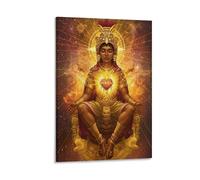 Aztec Mythology Art Poster Tonatiuh God of The Fifth Sun 3 Wall Art Poster Scroll Canvas Painting Picture Living Room Decor Home 16x24inch(40x60cm)