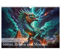 Aztec mythology - gods, heroes and monsters UK-Version (Wall Calendar 2026 DIN A3 Landscape), CALVENDO 12 Month Wall Calendar