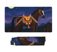 Aztec Nation Style Western Horse Gaming Mouse Pad Extended XXL Mouse Mat with Stitched Edges Non-Slip Long Desk Pad 16x31.5in Large Desk Mat for Keyboard Home Office Gaming Work