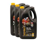 Aztec Oils Aztec 5W30 Fully Synthetic Engine Oil Longlife Acea C3 Api Sn/cf Ll-04 3X5L