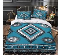 Aztec Pattern Quilt Cover 3D Design Printed Super Soft 3 Pcs Bedding Set Zipper Southwest Tribal Design Duvet Cover Ultra Soft Durable for Kids Adults Women Teens Youth Boys Double（200x200cm）