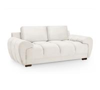 aztec plush velvet 2 seater sofa in cream