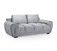 aztec plush velvet 2 seater sofa in grey