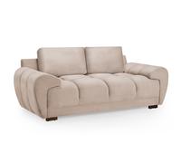 aztec plush velvet 2 seater sofa in mocha
