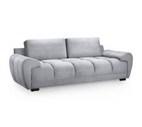 aztec plush velvet 3 seater sofa in grey