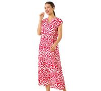 Aztec Print Midi Smock Dress Roman Fuchsia 10