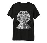 Aztec Pyramid Ancient Aztec Calendar Mayan Symbol Premium T-Shirt