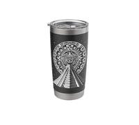 Aztec Pyramid Ancient Aztec Calendar Mayan Symbol Stainless Steel Insulated Tumbler