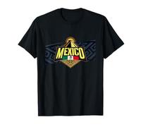 Aztec Pyramid with Mayan Geometric Pattern Mexican Pride T-Shirt