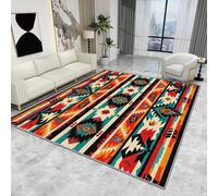 Aztec Rug 160x230 - Aztec Rug - Southwestern Tribal Ethnic Rugs, Geometric Native American Rustic Carpet, Washable Rug Non Slip Low Pile Soft Small Area Rugs, Aztec Home Decor Gifts, 50 X 80 cm