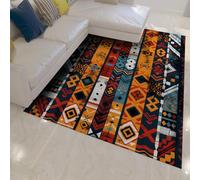 Aztec Rug 80x150 Southwest Native American Tribal Area Rug Colorful Ethnic Stripes Geometric Carpet Washable & Non Slip & Soft Stain Resistant Large Rugs for Living Room Classroom Home Decor