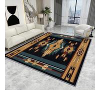 Aztec Rugs for Living Room - Aztec Rug - Southwestern Ethic Rugs, Southwestern Ethic Carpet, Washable Rug Non Slip Low Pile Soft Large Area Rugs, Aztec Home Decor Gifts, 160 X 230 cm