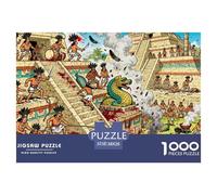 Aztec Sacrifice Temple Ceremony Wooden Jigsaw Puzzle Waterproof 1000 Piece Puzzles for Adults Impossible Educational Games