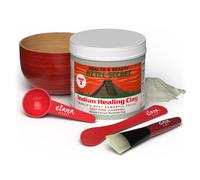 Aztec Secret Essential Indian Clay Mask Kit by Etana - 100% Natural Calcium Bentonite for Deep Pore Cleansing - Facial Hair & Body Detox Set With Acc