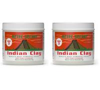Aztec Secret - Indian Clay - Deep Pore Cleansing Facial & Body Mask, Natural Calcium Bentonite Clay, Version 2, Unscented, 450 g (Pack of 2)