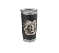 Aztec Skull Maya Mexican Feathered Mayan Indigenous Azteca Stainless Steel Insulated Tumbler
