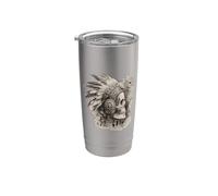 Aztec Skull Maya Mexican Feathered Mayan Indigenous Azteca Stainless Steel Insulated Tumbler