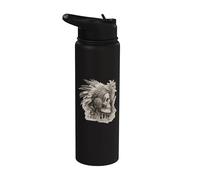 Aztec Skull Maya Mexican Feathered Mayan Indigenous Azteca Stainless Steel Insulated Water Bottle
