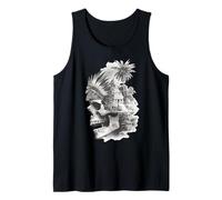 Aztec Skull Maya Mexican Feathered Mayan Indigenous Azteca Tank Top