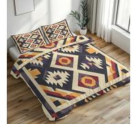 Aztec Southwest Duvet Cover Emperor, Native American Bedding Set 3 Piece Soft Microfiber Quilt Cover Reversible Duvet Sets with 2 Pillows Zipper Closure L-75