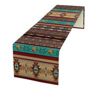 Aztec Southwest Table Runner,Ethnic Style Design Geometric Table Runners Dresser Scarves Table Setting Decor for Garden Farmhouse Wedding Party Holiday Dinner Home 13x108 Inch