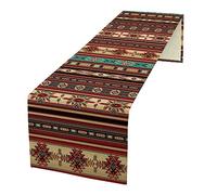 Aztec Southwest Table Runner,Ethnic Style Design Geometric Table Runners Dresser Scarves Table Setting Decor for Garden Farmhouse Wedding Party Holiday Dinner Home 13x36 Inch