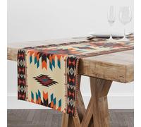Aztec Southwest Table Runner, Ethnic Style Design Geometric Triditional Kitchen Table Runners Table Setting Decor for Garden Farmhouse Wedding Party Holiday 13x36 Inch