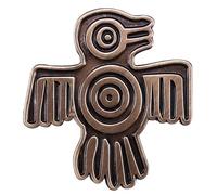 Aztec Spirit Bird Symbol Indigenous Mexico Mexican Empire Mayan 1.2" Enamel Pin Badge, 3.05 cm, Enamel, enamel