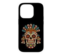 Aztec Sugar Skull Headdress Day of the Dead Calavera Case for iPhone 14 Pro