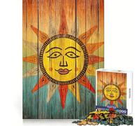 Aztec Sun 1000 Piece Jigsaw Puzzles for Teenagers Jigsaw Thought Training Casual Relaxation Uniform Cut Birthday Present (38x26cm)