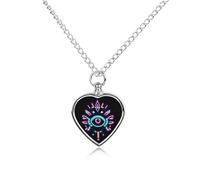Aztec Symbol Eye Urn Necklace for Ashes Pet Dog Cat Cremation Jewellery Alloy Memorial Keepsake Pendant