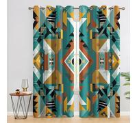 Aztec Tribal Curtains for Bedroom, Southwestern Native Americans Blackout Curtains for Living Room, 72 Drop Eyelet Window Treatments Home Decor 46 X 72 Inch (W X L), 2 Panels X&-7