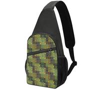 Aztec Trippy Tribal Pattern Crossbody Backpack Shoulder Bag Lightweight One Strap Sling Bag Travel Hiking Daypack