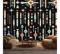 Aztec Wallpaper, African Ethnic Native American Mural Wallpaper, Aztec Room Decor Wall Art for Living Room Bedroom Kitchen 200L x 150W cm