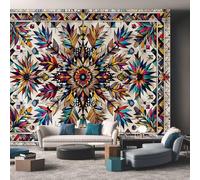 Aztec Wallpaper - Boho Southwestern Native American Wall Mural - Wall Murals for Living Room Bedroom - Photo Wallpaper & Home Decor Art - 274 x 254 cm B-406