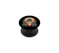 Aztec Warrior Mask Tribal Art Mexican Heritage Aztec Symbols PopSockets Adhesive PopGrip