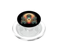 Aztec Warrior Mask Tribal Art Mexican Heritage Aztec Symbols PopSockets PopGrip for MagSafe