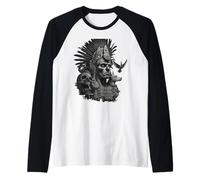 Aztec Warrior Maya Mexican Inca Mayan Indigenous Azteca Raglan Baseball Tee