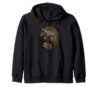 Aztec Warrior Mexican Mythology Inca Mayan Indigenous Zip Hoodie