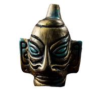 Aztec Whistle - Ancient Bronze Halloween Whistle With Loud Sound, Screaming Skull Design, Perfect For Collectors And Spooky Decor Halloween Whistle - Ancient Bronze Aztec Whistle With Eerie Loud Sound