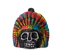Aztec Whistle - Death Skull Loudest | Ceramic Whistle | Spooky Folk World Wind Instrument