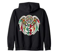 Aztec Winged Serpent Symbol Zip Hoodie