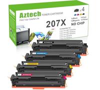 Aztech Compatible 207X 207A Toner Cartridge Multipack Replacement for HP Color Laserjet Pro MFP M283fdw M255dw M282nw M283fdn M255nw W2210A W2210X W2211X W2212X W2213X Ink - Black Cyan Yellow Magenta
