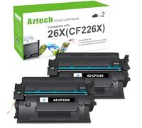 Aztech Compatible Toner Cartridge Replacement for HP 26X CF226X 26A CF226A CF226XC Laserjet Pro M402dn M402n M402dw M402d MFP M426fdn M426fdw M426dw M402 M426 Printer (Black 2-Pack)
