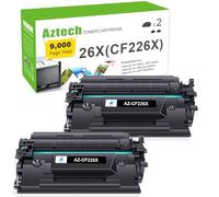 Aztech Compatible Toner Cartridge Replacement for HP 26X CF226X 26A CF226A CF226XC Laserjet Pro M402dn M402n M402dw M402d MFP M426fdn M426fdw M426dw M402 M426 Printer (Black 2-Pack)