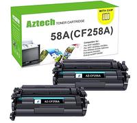 Aztech Compatible Toner Cartridge Replacement for HP 58A CF258A, Black - 2 Pack