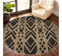 Aztecs Rug, Southwest Ethnic Minorities Round Rug 120cm, Retro Circle Rugs, Washable Circle Carpet for Living Room Dining Room Bedroom Hallway Under the Bed