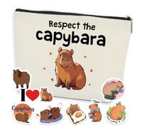 Azteoiz Cat Gifts for Cat Lovers, Cat Gifts for Girls, Funny Cat, Crazy Cat Lady Gifts, Cat Mom Gifts - A Girl Who Loves Pot Cats Makeup Bag & 5PCS Stickers Movie Merchandise Gifts for Girls Women