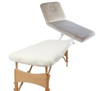 aztex ClassIc Fitted Massage Couch & Therapy Table Cover Bundle - Elasticated Beauty Bed Cover and Protective PVC Cover with Tie Tapes