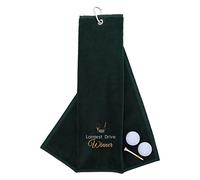 aztex Funny Trifold Golf Towel Golf Gift for Men, Carabiner Clip for Golf Bags, Golf Present, Longest Drive, Forest